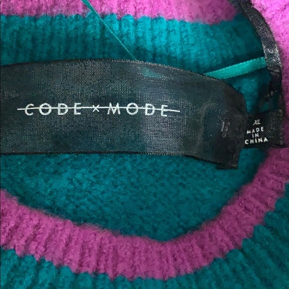 Code x mode verbiage sweater xl green/purple - Picture 5 of 7